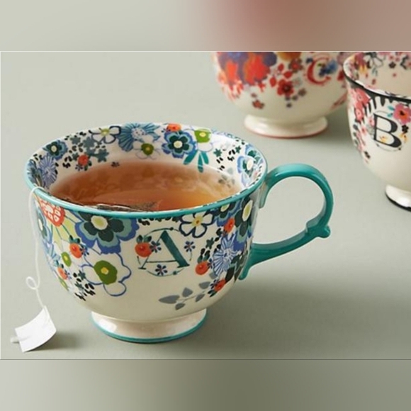Anthropologie Tea Time Monogram "F" Mug - Picture 6 of 6